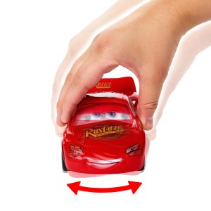 Vibrant Lightning McQueen toy car ready for interactive play, perfect for young fans!