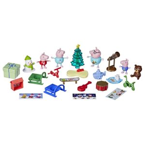 Vibrant toy collection featuring festive characters, a Christmas tree, and playful accessories for imaginative fun.
