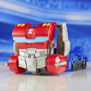 Vibrant red and blue robot toy, perfect for imaginative play and adventure-filled storylines.