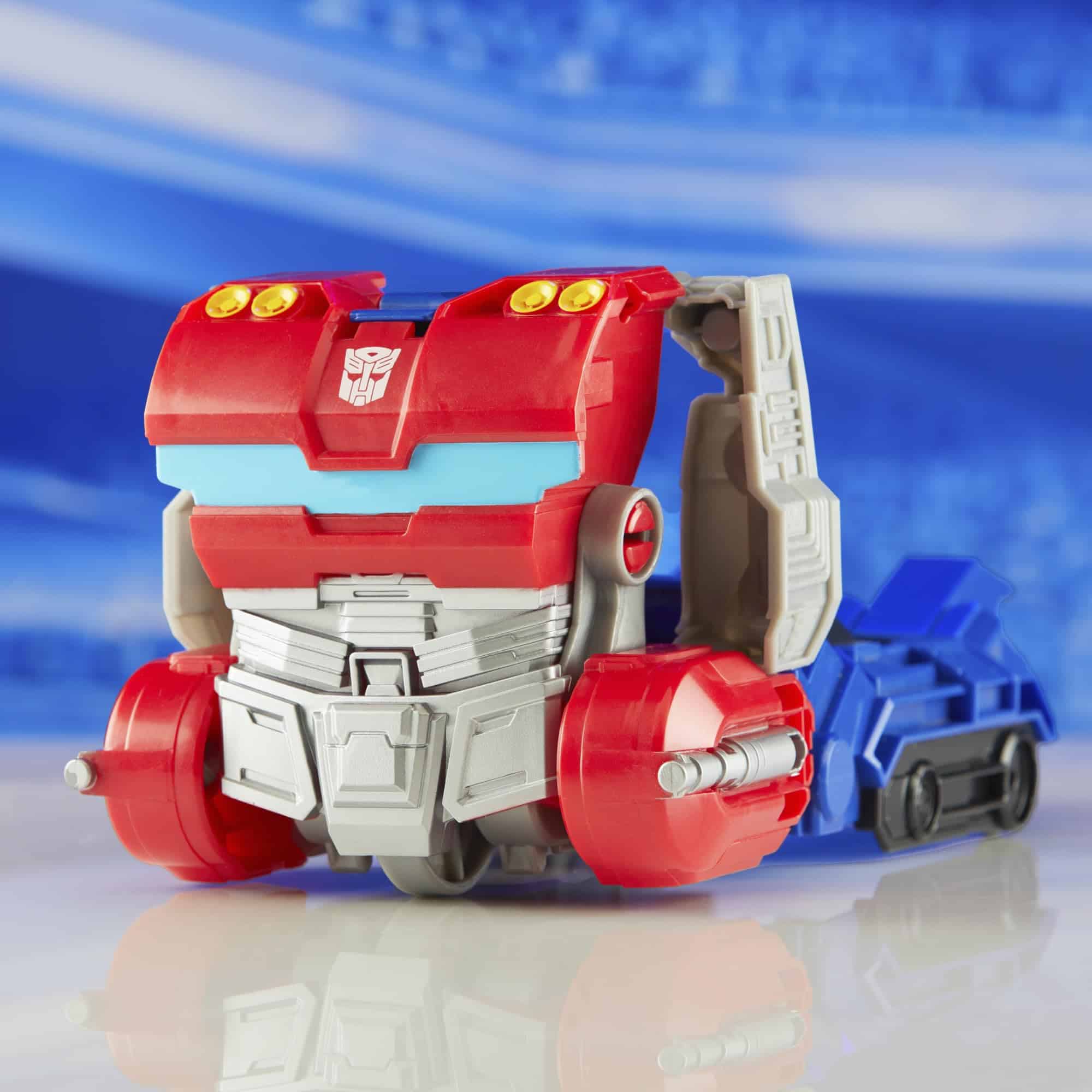 Vibrant red and blue robot toy, perfect for imaginative play and adventure-filled storylines.