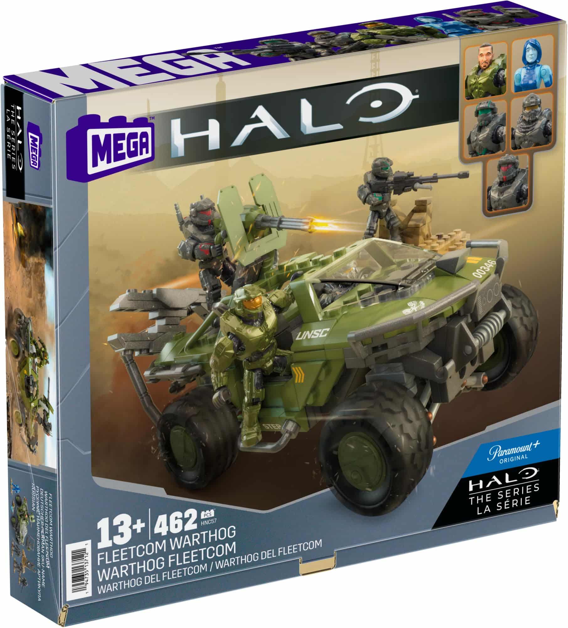 Mega Bloks Halo Warthog Set with 462 pieces for imaginative play and collection.
