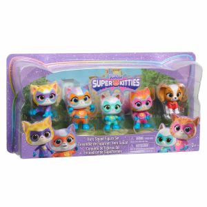 Vibrant Super Kitties figure set sparks imaginative play and storytelling adventures for kids.