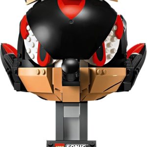 Intricate Shadow the Hedgehog LEGO model showcasing iconic black and red design for collectors.