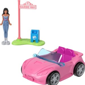 Barbie Mini BarbieLand Doll & Vehicle Set with 4 Dolls and 4 Iconic Vehicles!