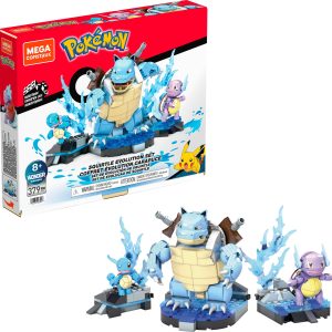 Exciting Blastoise Water Battle Set featuring Squirtle figures for Pokémon fans and collectors.