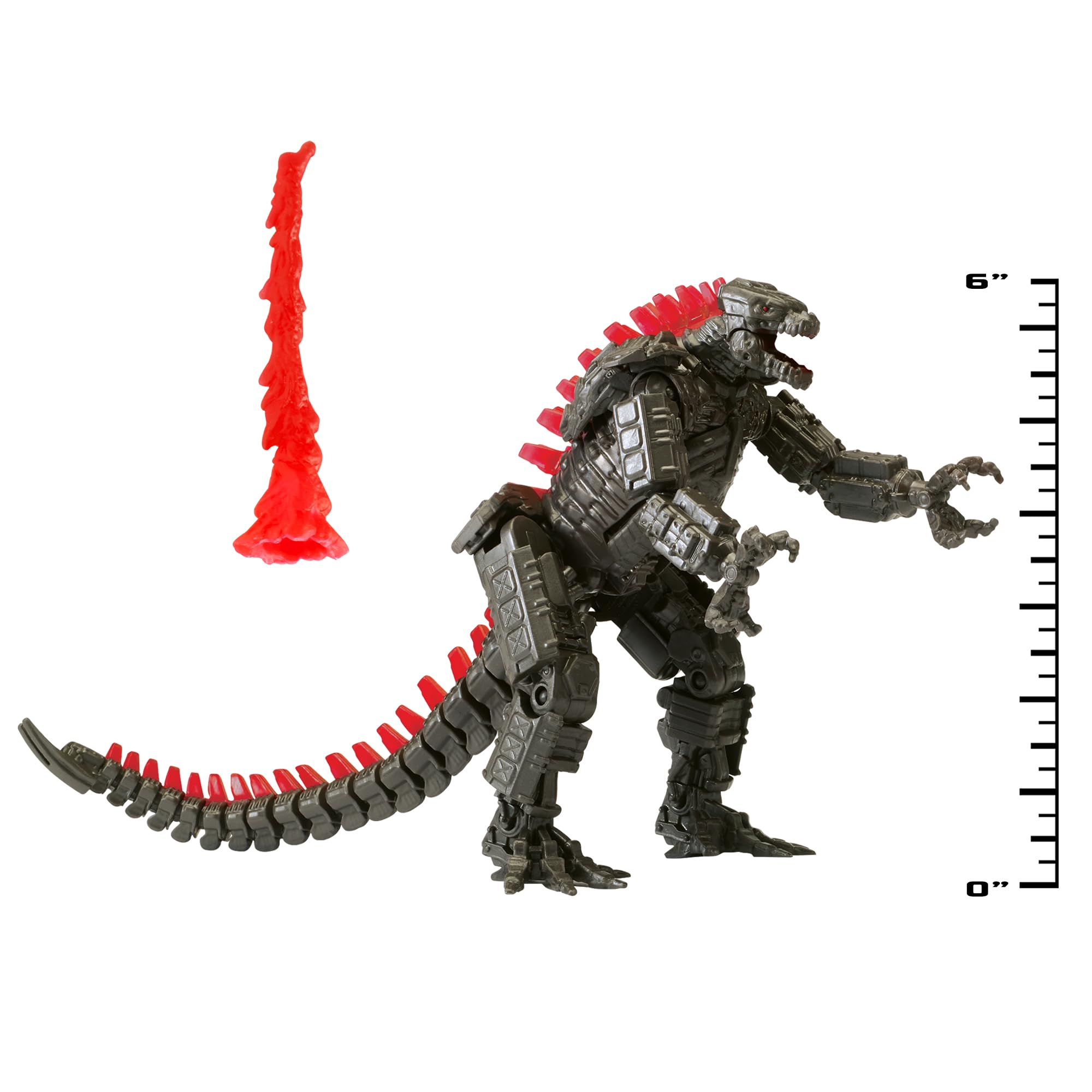 Dinosaur action figure with fiery accessory, detailed design, and dynamic pose for play and display.