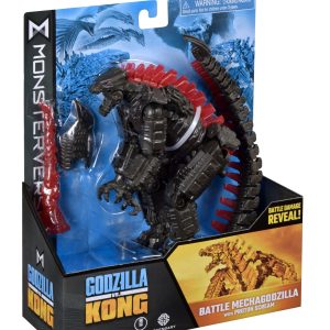 Mechagodzilla action figure from Godzilla vs. Kong, featuring dynamic design and vibrant packaging.