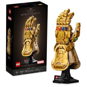 LEGO Infinity Gauntlet Model 1.0.0 - Collectors Edition, featuring articulate design and vibrant Infinity Stones.