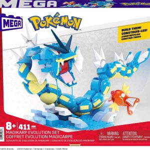 Magikarp Evolution Set: Build colorful Gyarados and Magikarp with 411 fun building pieces!