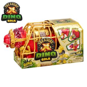 Treasure X Dino Gold: Interactive dinosaur toy in vibrant packaging for adventurous play and treasure hunting.