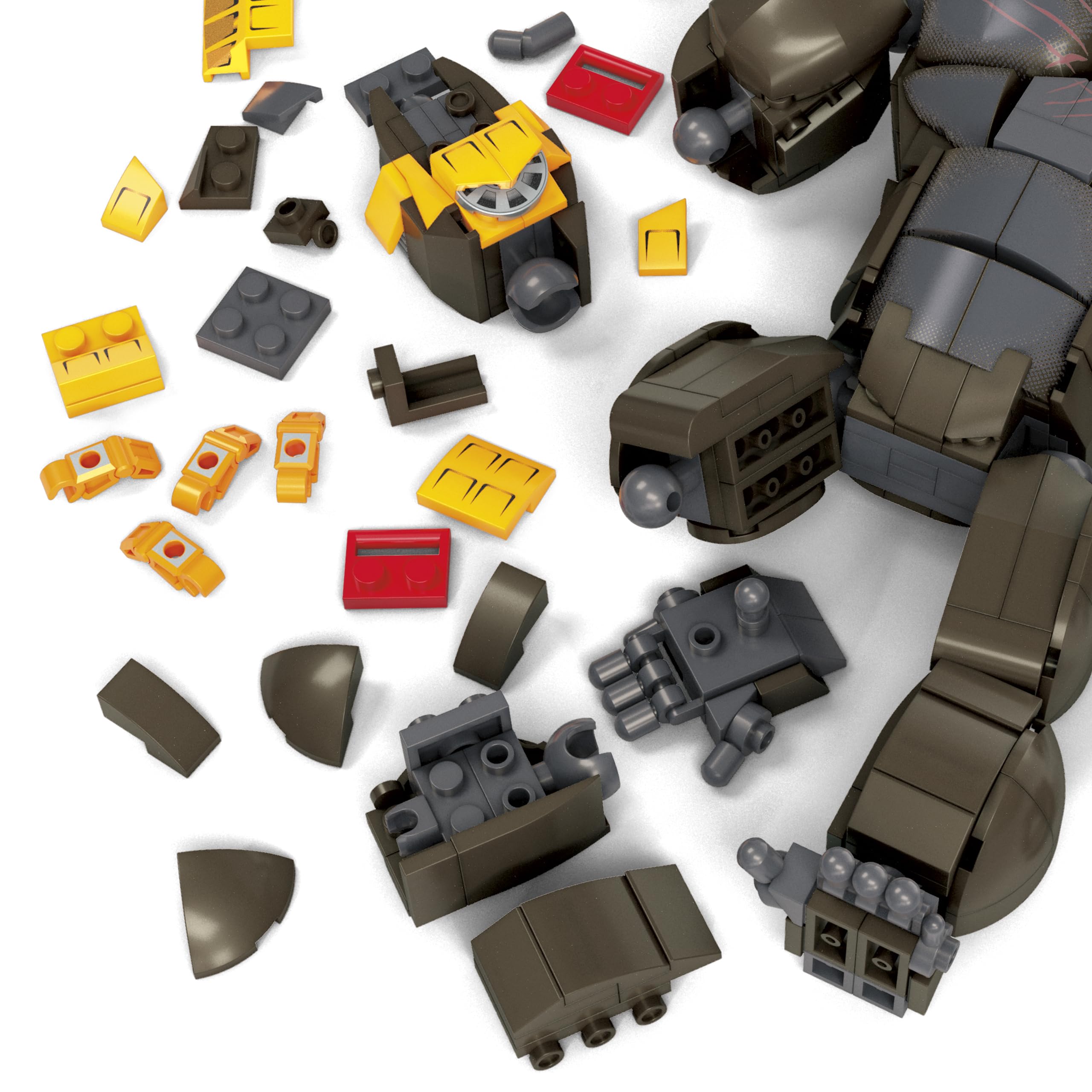 Vibrant LEGO robot build in progress, showcasing colorful pieces and imaginative assembly potential.