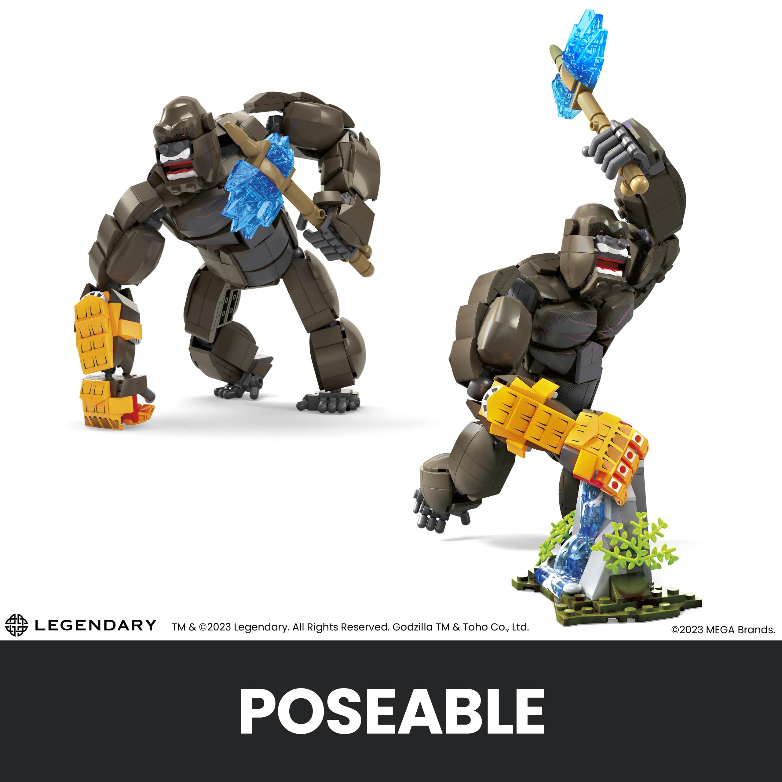Poseable gorilla action figure with colorful accessories, perfect for imaginative play and storytelling.