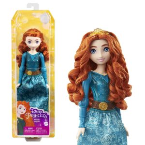 Merida Disney Princess doll with red curls in teal dress, perfect for collectors and fans.