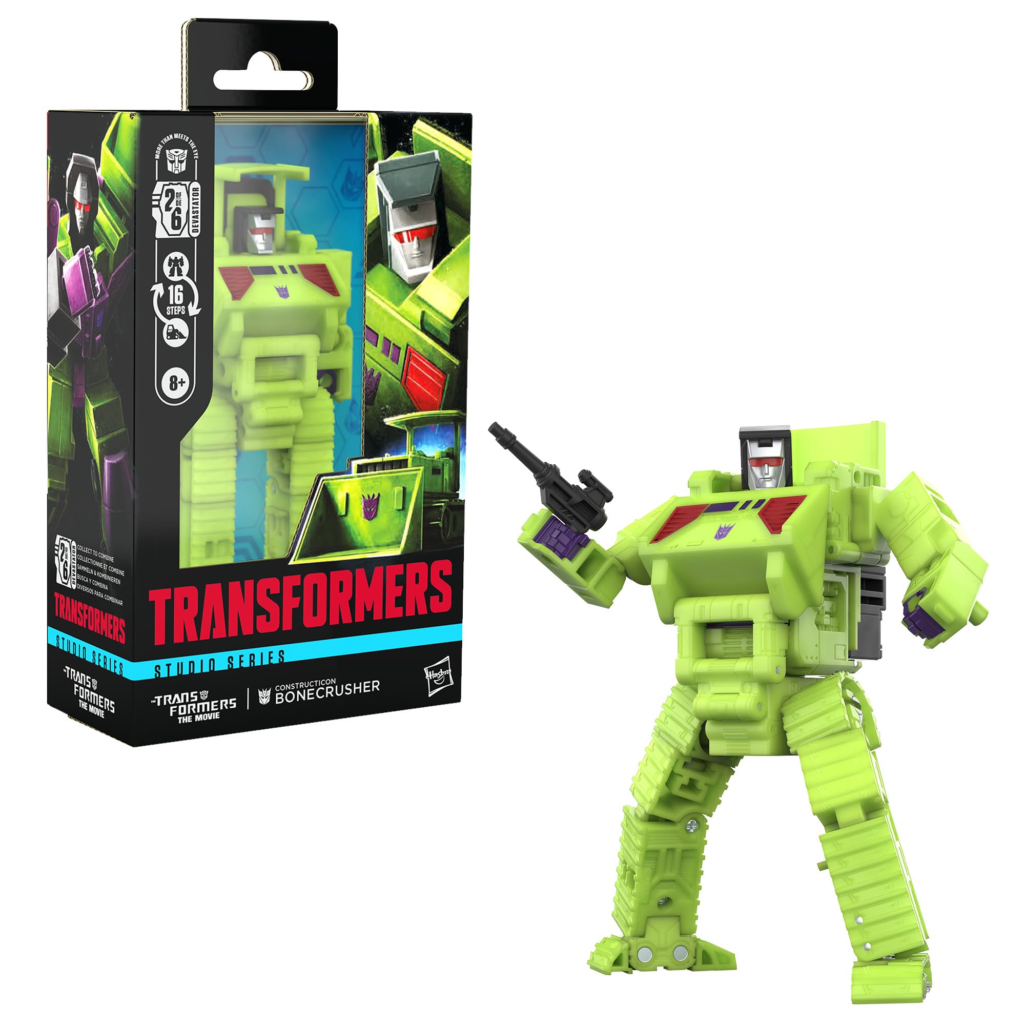 Transformers Green Action Figure - Version 1.0.0 in dynamic pose with eye-catching packaging.