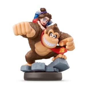 Donkey Kong Adventure Figurine with girl on shoulder, showcasing friendship and vibrant adventure.