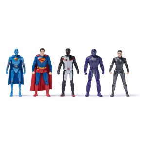 Diverse superhero action figures in vibrant colors, showcasing unique designs and heroic traits.