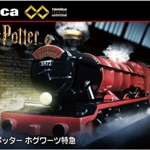 Hogwarts Express toy train model, beautifully detailed, perfect for Harry Potter collectors.
