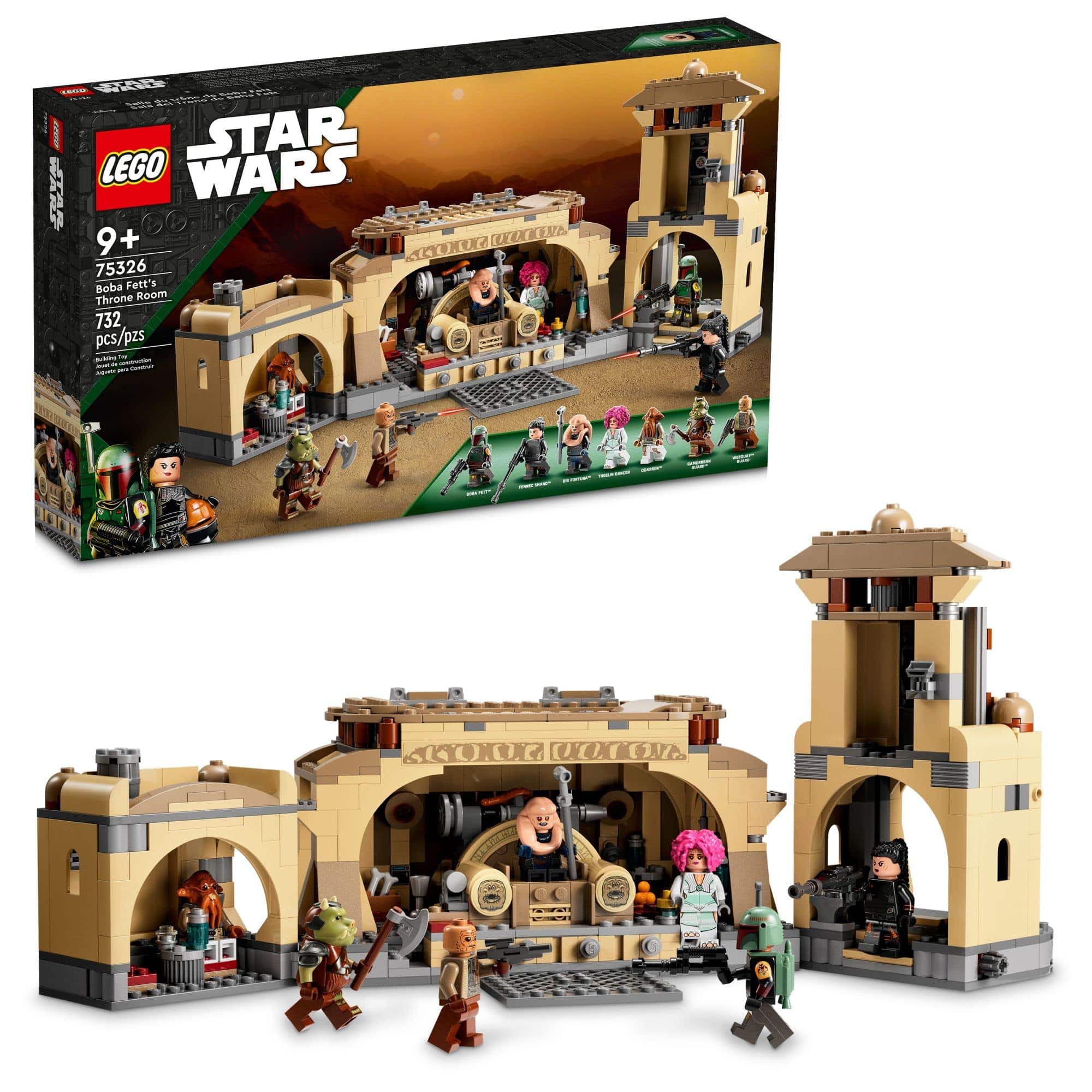 LEGO Star Wars Tatooine Marketplace set with iconic architecture and diverse minifigures for creative play.