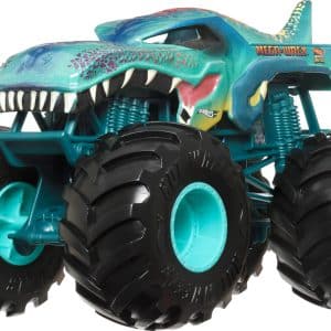 Colorful shark-themed monster truck for kids, built for adventurous play on any terrain.
