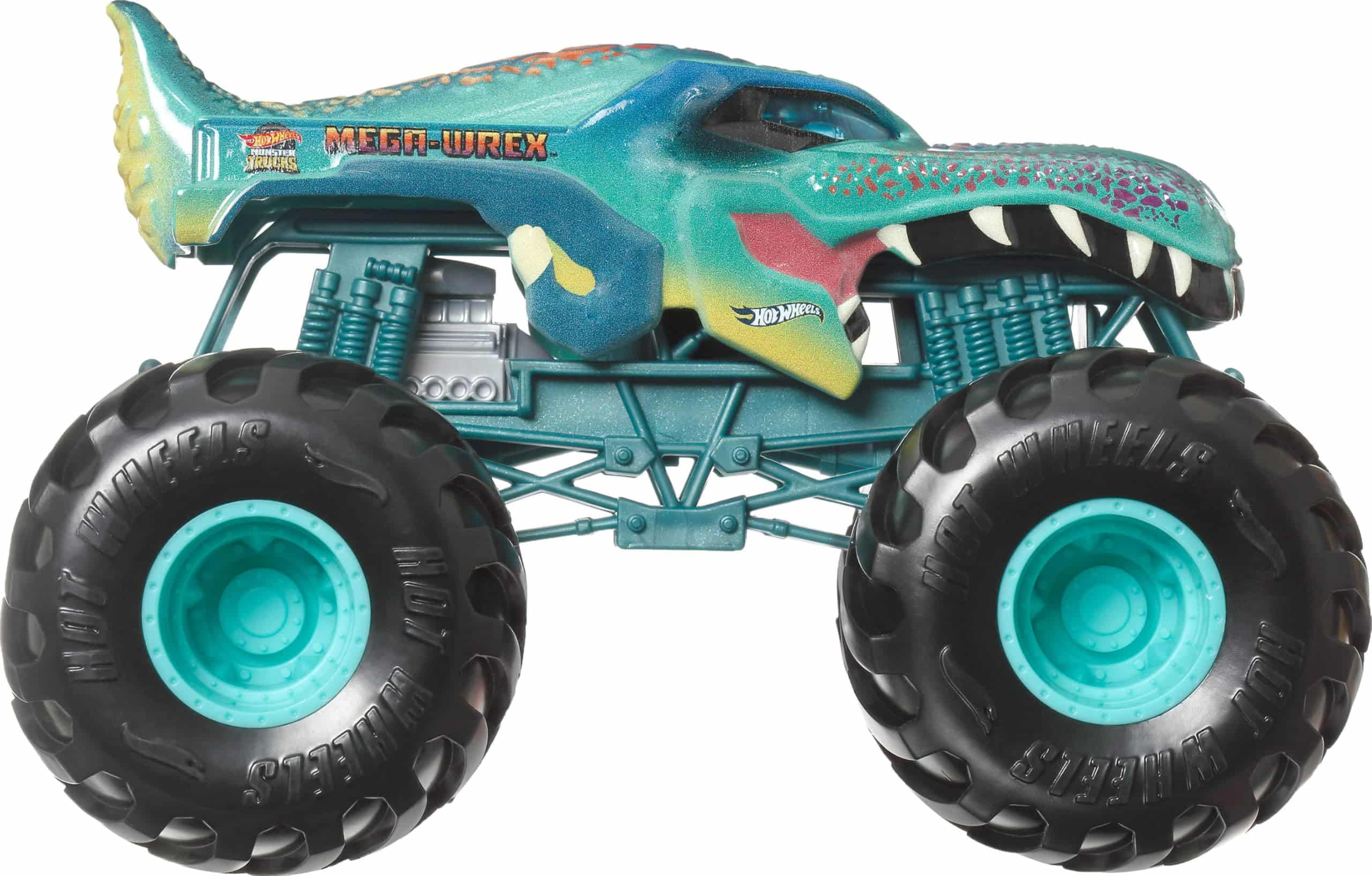 Vibrant shark-themed monster truck toy for imaginative play and adventure fun.