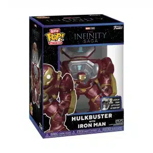 Hulkbuster Funko Pop! figure from Infinity Saga, showcasing iconic armor and dynamic pose.