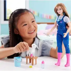 Barbie 65th Anniversary Farm Veterinarian Doll, Lamb, and Accessories!