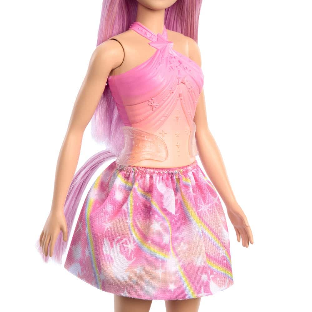 Barbie Unicorn Doll with Pink Fantasy Hair, Colorful Outfit & Unicorn-Themed Accessories - Image 3