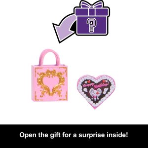 Monster High Scary Sweet Birthday Doll, Cupid Asteria in Pink and Red Party Dress with Themed Accessories Like Invite, Balloon, Gift and More