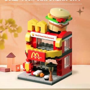 Burger Joint LITTCO City Street View 657048 Building Toys Building Set Compatible with Lego Blocks 167PCS