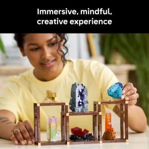 LEGO® Ideas Mineral Collection 21362 Crystal Display Shelves, Living Room Decor, Toy for Rock Collectors, and Nature and Art Lovers, Collectible Building Set, Adults’ Model Kit