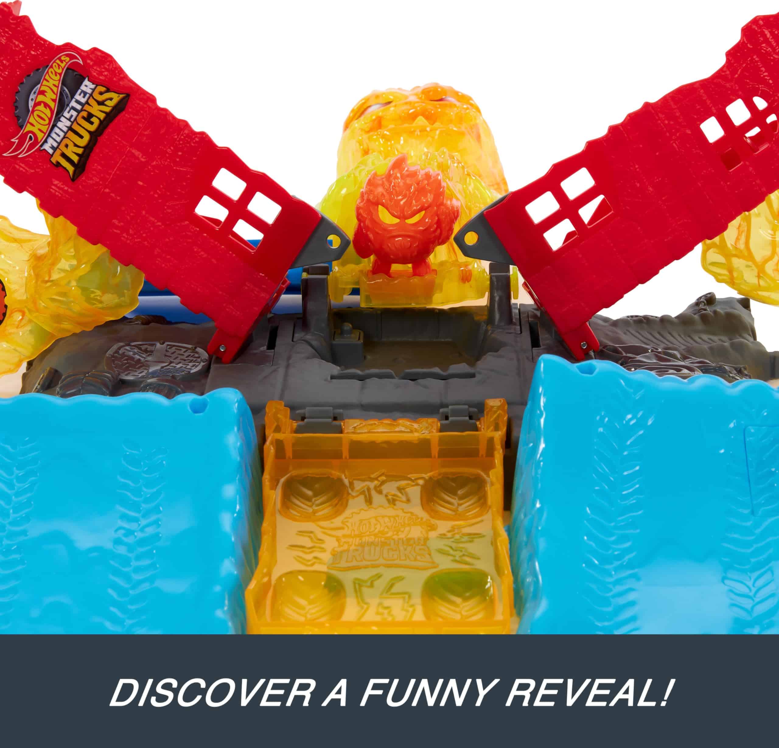 Hot Wheels Monster Trucks Arena Smashers Semi Finals Playset Interlocking Playset with 1 Hot Wheels Monster Truck and 2 Broken Cars HTP39 - Image 5