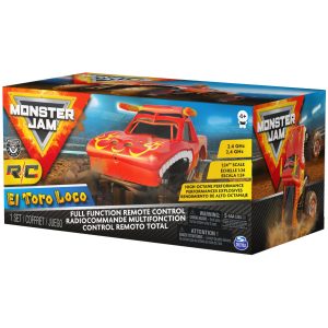 Monster Jam, Official El Toro Loco Remote Control Monster Truck, 1:24 Scale, 2.4 GHz, for Ages 4 and up