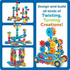 Learning Resources Gears! Gears! Gears! Mega Builds, STEM Building Set, Gears Toys for Kids, 235 Piece, Ages 4+, STEM Toys