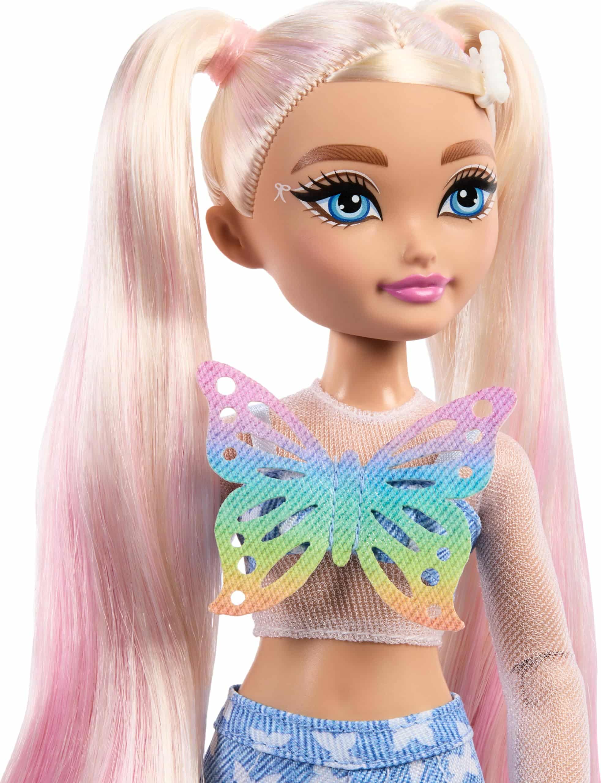Barbie Dream Besties Doll and Accessories, Barbie Malibu” Posable Roller Skating Fashion Doll with Blonde Hair, 9 Makeup Themed Pieces - Image 2
