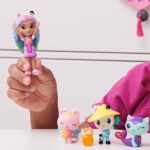 Gabby's Dollhouse, Gabby and Friends Figure Set with Rainbow Gabby Doll, 3 Toy Figures and Surprise Accessory Kids Toys for Ages 3 and up