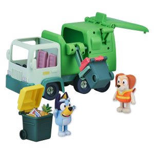 Bluey Garbage Truck Playset – Includes Bluey & Bin Man Figures, Interactive Trash Collection Truck with Moving Parts – Fun Toy for Toddlers & Preschoolers