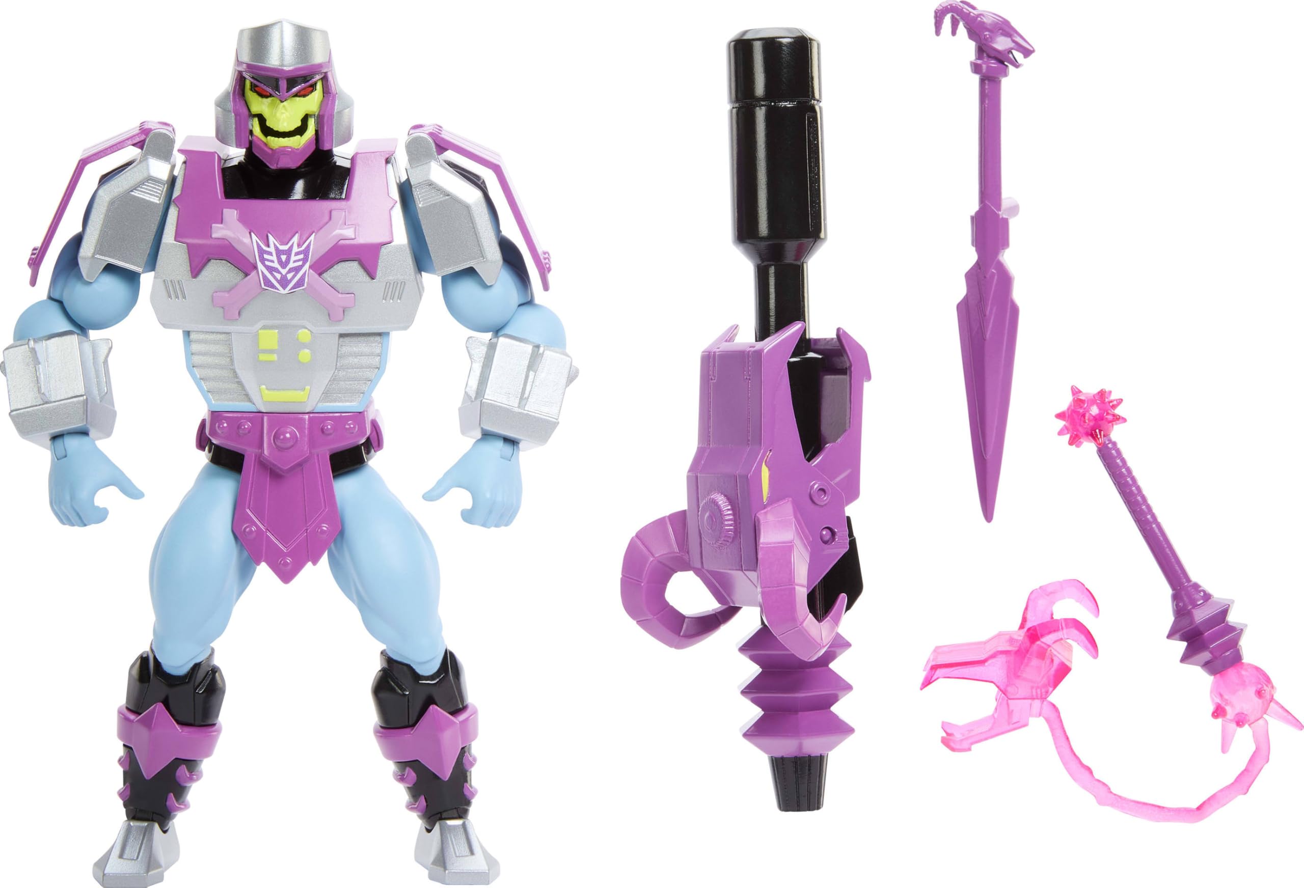 Masters of Universe Origins & Transformers Action Figure, Megatron Armor Skeletor 5.5 Inch Posable Collaboration Toy, Accessories & Mini Comic - Image 5