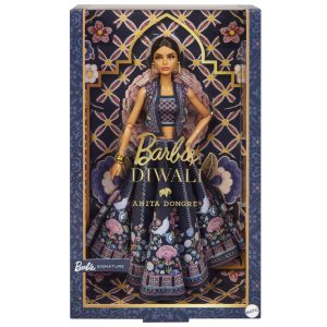 Barbie Signature Diwali Doll by Anita Dongre Wearing Festival of Lights Look, Holiday Collectible with Doll Stand & Certificate of Authenticity