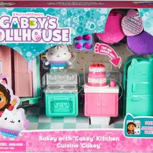 Gabby's Dollhouse Bakey with Cakey Kitchen Playset with Figure Accessories Furniture and Deliveries for Kids 3+