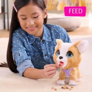 furReal Poop-A-Lots Corgi Interactive Toy, 8-inch Walking Plush Puppy, 14-Pieces, Pretend Play, Kids Toys for Ages 4 Up by Just Play