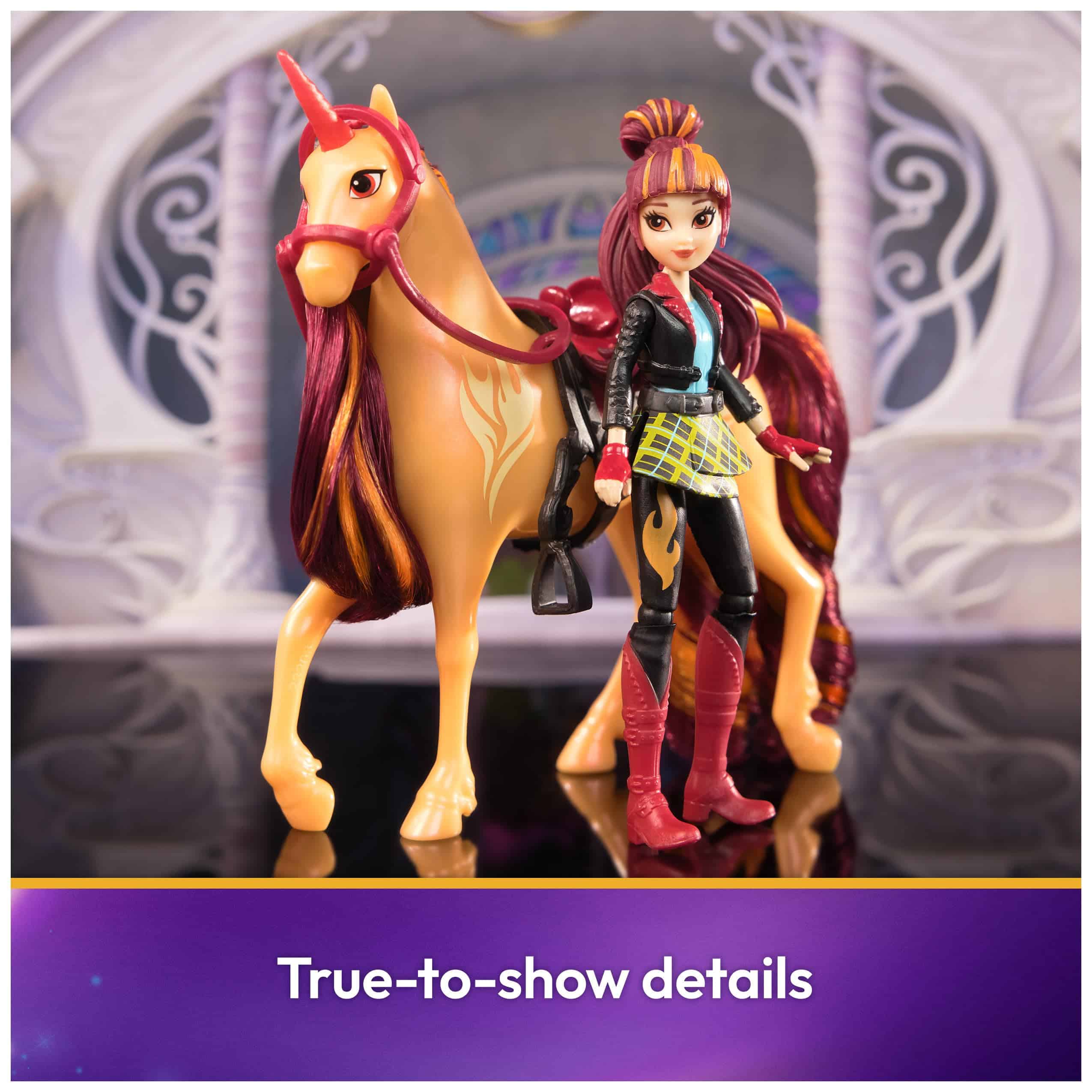 Unicorn Academy, Valentina & Cinder Set with 2 Riding Accessories and Hair Styling Tool, Dolls and Unicorn Toys for Girls Aged 4 and up - Image 3