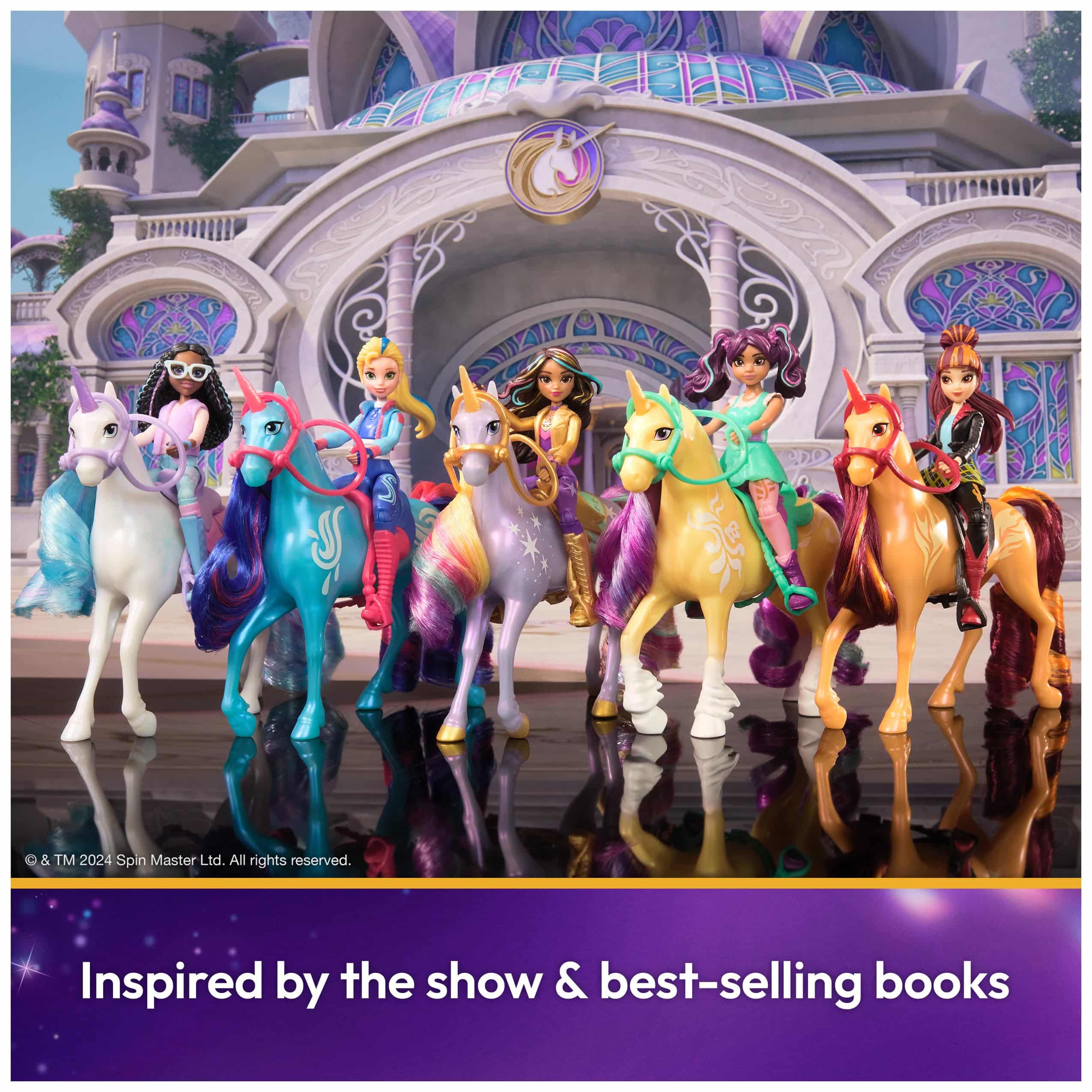 Unicorn Academy, Valentina & Cinder Set with 2 Riding Accessories and Hair Styling Tool, Dolls and Unicorn Toys for Girls Aged 4 and up - Image 7