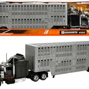 Kenworth W900 Pot Belly Livestock Trailer Die-Cast 1:43 Scale