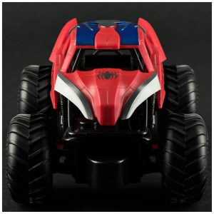 Monster Jam, Marvel Official Superhero RC Challenge Pack, Iron Man and Amazing Spider-Man Remote Control Trucks, 1:24 Scale RC Kids’ Toys for Ages 4+