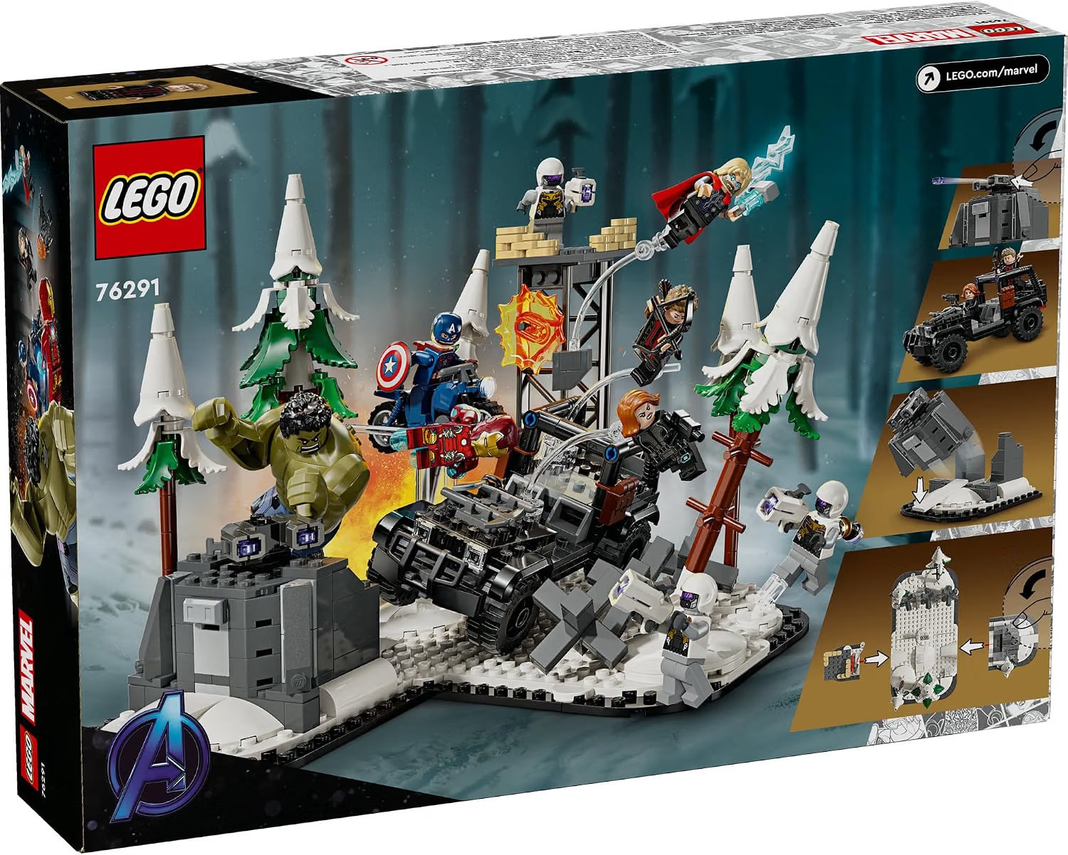 LEGO® Super Heroes Marvel The Avengers Assemble: Age of Ultron 76291 Buildable Super Hero Playset for Kids, 8 Minifigures and Large Hulk Figure, Building Toy for Boys and Girls - Image 2