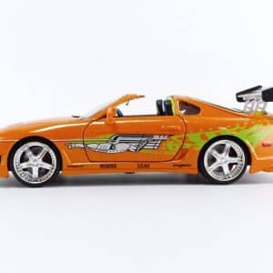 Jada Toys Fast and Furious - 1995 Toyota Supra 1:24 Scale Die-Cast Car with Brian Figure,Orange
