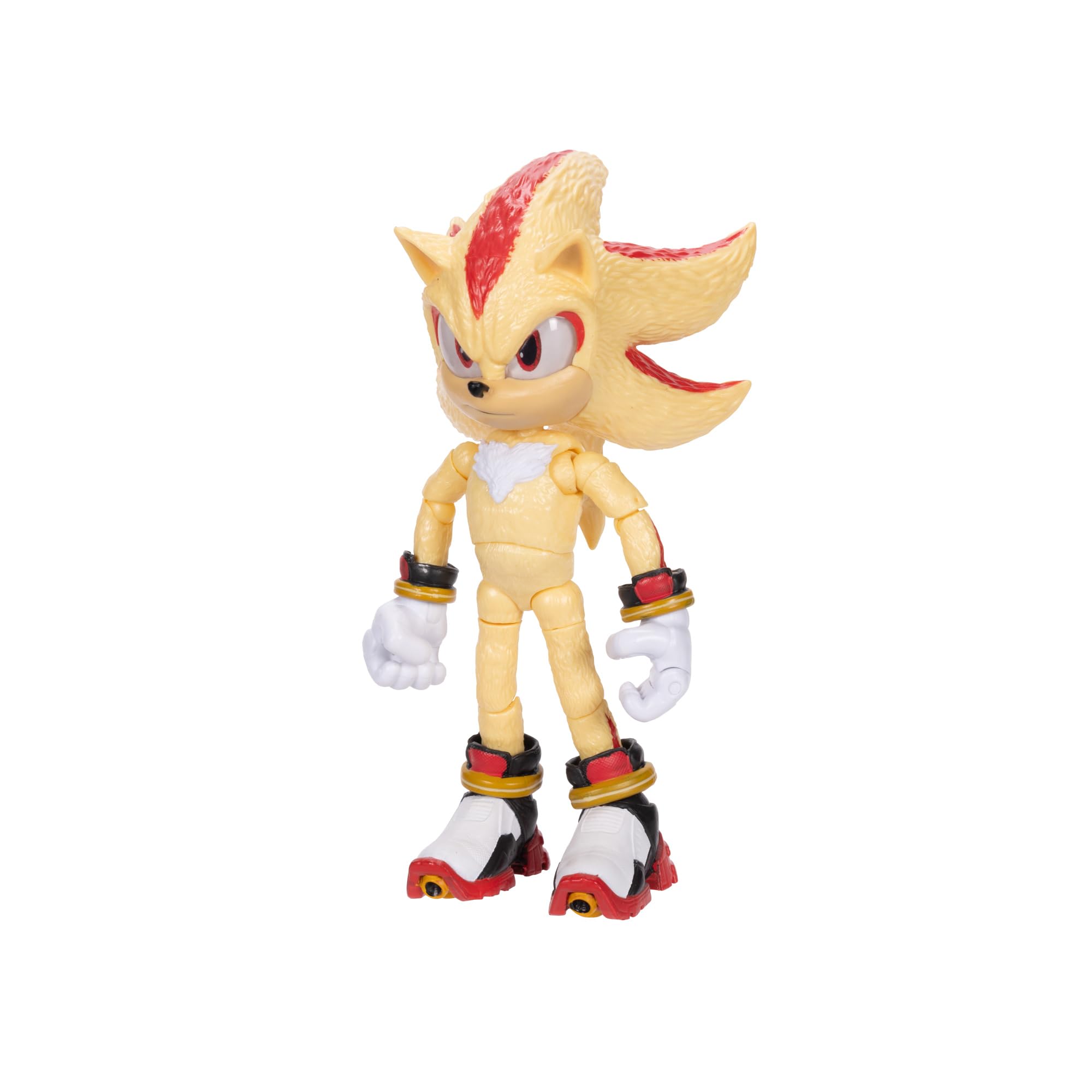 Sonic The Hedgehog Sonic 3 Movie Super Shadow Action Figure by Jakks Pacific 13 cm Tall Highly Poseable for Boys/Girls Officially Licensed Sonic 3 Movie, Recommended Age 3+ - Image 4