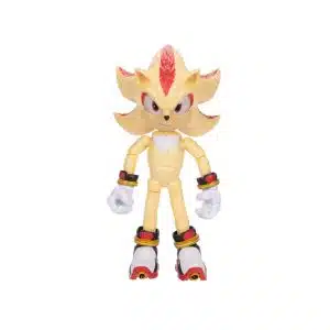 Sonic The Hedgehog Sonic 3 Movie Super Shadow Action Figure by Jakks Pacific 13 cm Tall Highly Poseable for Boys/Girls Officially Licensed Sonic 3 Movie, Recommended Age 3+