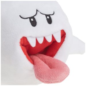 Sanei Super Mario Bros Boo Plush Toy, 6-Inch Height, White, Multi-Colored (1428)