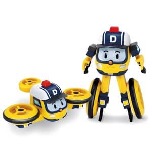 Robocar Poli Droney Transforming Robot, 4" Transformable Action Toy Figure Vehicles, Emergency Vehicle Playset
